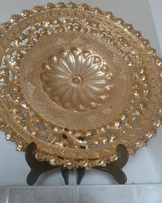 piatto marocchino in ottone bagnato nell oro