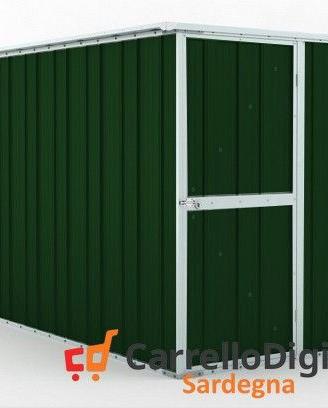 deposito attrezzi giardino 175x307 verde scuro