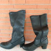 Stivali alti donna 38 in pelle nera