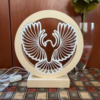 Lampada LED artigianale in legno Colomba