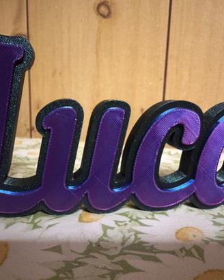 Scritta nome Luca 3D