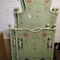 Letti alti '900 in ferro con rete originali più st