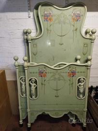 Letti alti '900 in ferro con rete originali più st