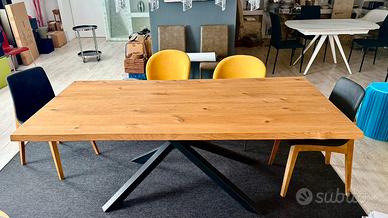Tavolo Legno Massello Scortecciato Moderno