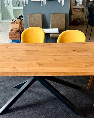 Tavolo Legno Massello Scortecciato Moderno