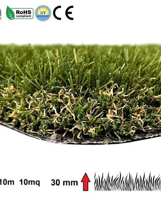 Prato Artificiale altezza 30 mm Sintetica 10 mq