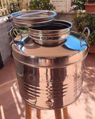 Fusto 25 LT acciaio 18/10