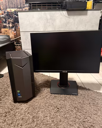 PC Fisso Gaming Acer Nitro + Monitor ASUS Gaming