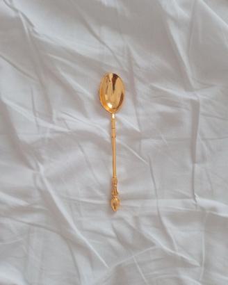Cucchiaino in Argento Placcato Oro