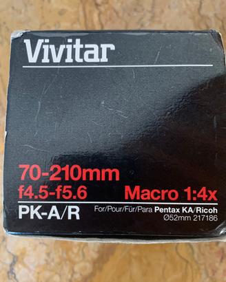 Vivitar  70-210 f/4.5-5.6 Macro Focus- Pentax