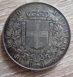 5 Lire Lira 1872 SPL  * Moneta NON Magnetica 