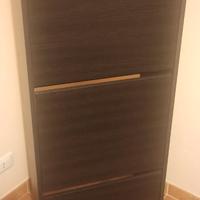 Scarpiera a 3 scomparti IKEA BISSA, marrone-nero