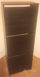 Scarpiera a 3 scomparti IKEA BISSA, marrone-nero