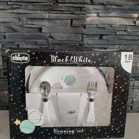 nuovo set pappa chicco black white limited edition