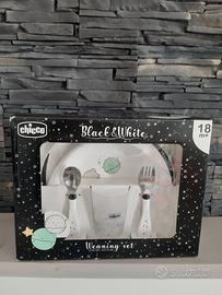 nuovo set pappa chicco black white limited edition