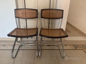 Coppia di sedie cantilever vintage in stile Cesca
