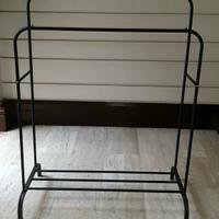 Stand appendiabiti in metallo 2 bastoni