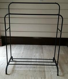 Stand appendiabiti in metallo 2 bastoni