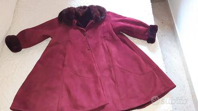 Montone Shearling con collo di visone