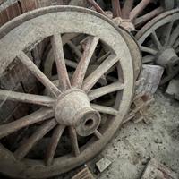 Ruote vintage per arredamento