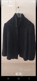 giacca  in pelliccia astrakan nera 