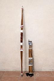 Set decorativo etnico artigianale in legno