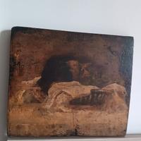 Dipinto icona antica Giovanni Battista 