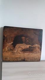 Dipinto icona antica Giovanni Battista 