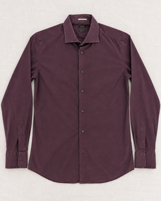 Camicia uomo OVS M bordeaux Custom Fit cotone 