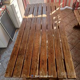 tavolo legno da giardino con panca