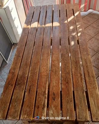tavolo legno da giardino con panca