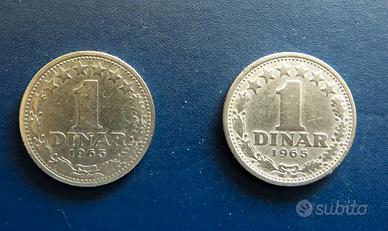 Moneta Jugoslavia 1 dinar 1965