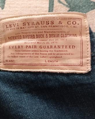 Jeans Levi's vintage clothing 1875 Made in USA 