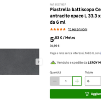 Battiscopa Grigio opaco in gres porcellanato