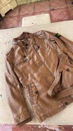 giacca di pelle stone island