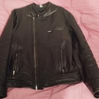 Giacca di pelle nera cafe racer pesante *PROMO*