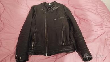 Giacca di pelle nera cafe racer pesante *PROMO*