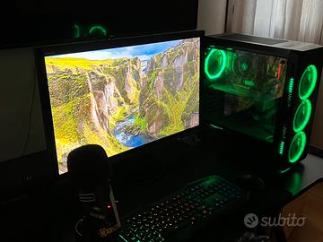 Pc fisso gaming + monitor e tastiera