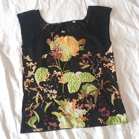 Canotta top estivo elegante donna signora Tg. M