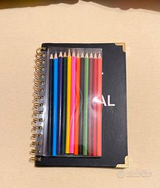 📓 Bullet Journal con matite colorate – Nuovo