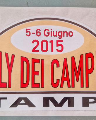 RALLY DEI CAMPIONI 2015 TARGA PRESS / STAMPA