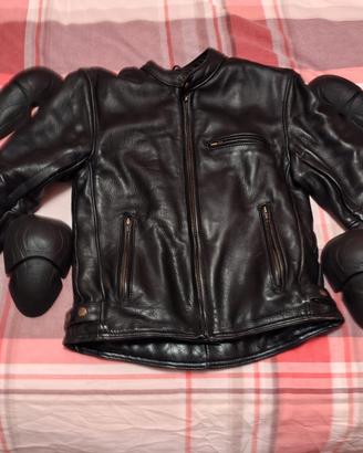 Giacca in pelle moto 