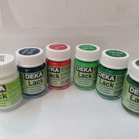 6 colori smalti acrilici  DEKA Lack 