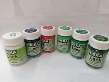6 colori smalti acrilici  DEKA Lack 