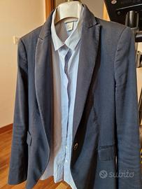 Giacca blu Zara con fodera