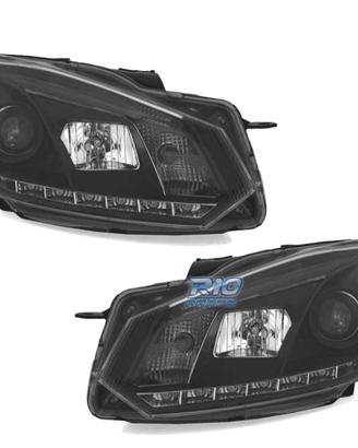 FARI VOLKSWAGEN VW GOLF 6 08-12 DRL FONDO NERO
