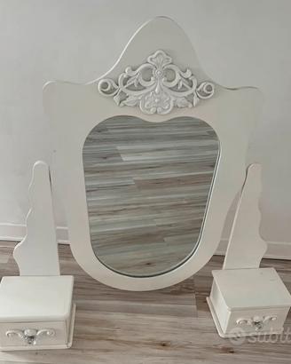 Specchio basculante trucco cassetti