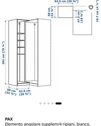 Armadio Ikea Pax alto 201