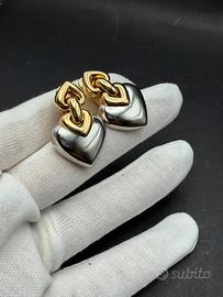 ✨ ORECCHINI BULGARI – ORO GIALLO & BIANCO 18KT✨