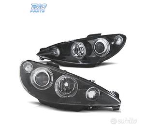 FARI PEUGEOT 206 98-09 ANGEL EYES FONDO NERO